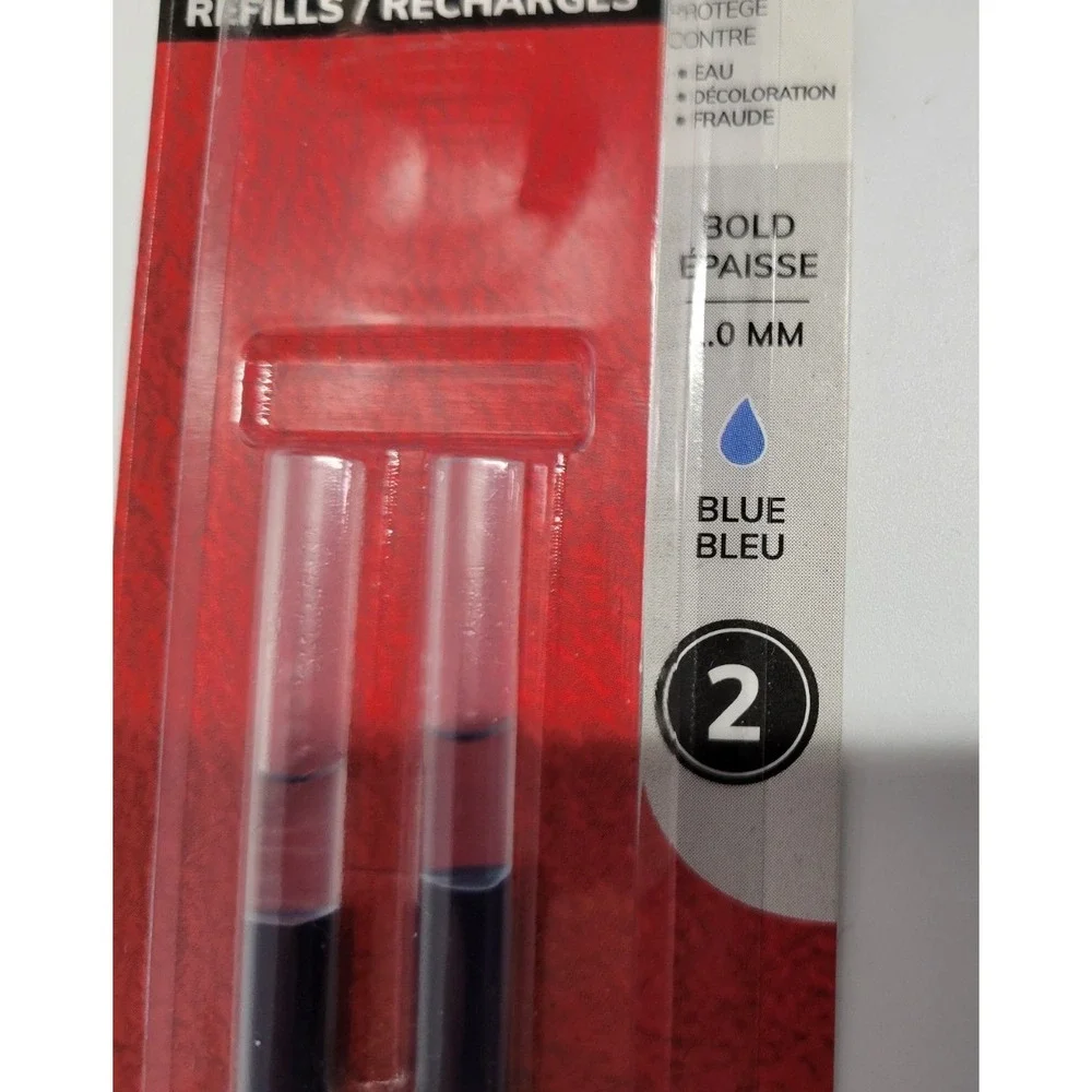 Five NIP Uni-Ball 207 Impact RT Blue Ink Pen Refill 2 Packs 65874PP‎ Bold 1.0MM